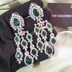 Cubic Zirconia Geometric Earring Wedding Party Bridal Jewelry Gift